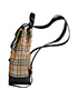 Drawstring Leather Flap Backpack, bottom view